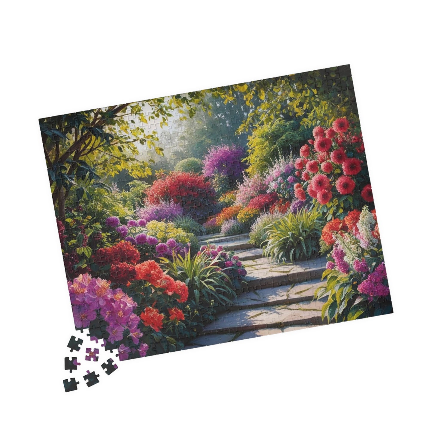 Floral Garden Puzzle - 110, 252, 520, 1014-piece, Flower Adult Jigsaw Game, Nature Theme Family Time Activity or Solo Puzzle Lover Gift Idea Puzzle The Puzzle Chest