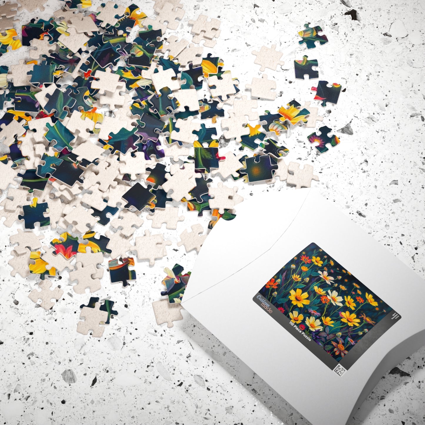 Floral Vibrance Puzzle, Flower Jigsaw Puzzle for Adults, Mindfulness Puzzle Game, Family Fun or Solo Activity, Unique Holiday Birthday Gift Puzzle The Puzzle Chest