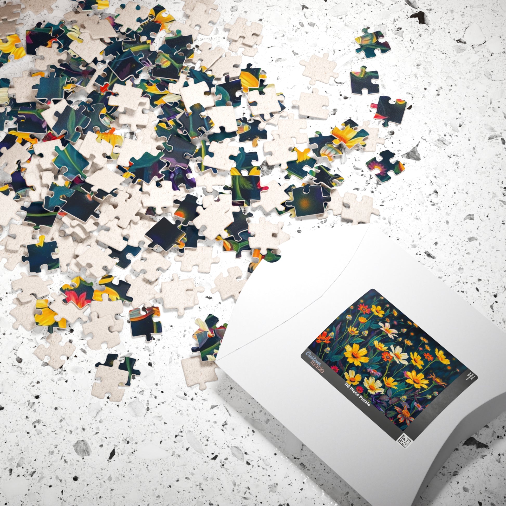 Floral Vibrance Puzzle, Flower Jigsaw Puzzle for Adults, Mindfulness Puzzle Game, Family Fun or Solo Activity, Unique Holiday Birthday Gift Puzzle The Puzzle Chest