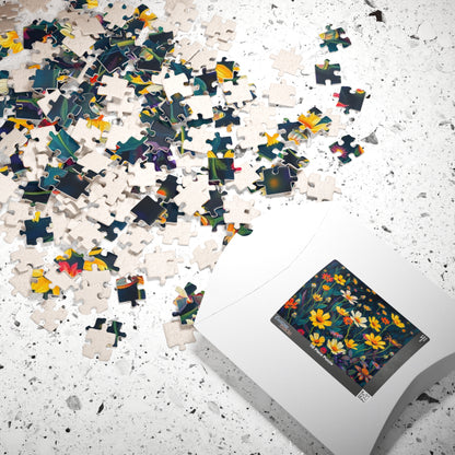 Floral Vibrance Puzzle, Flower Jigsaw Puzzle for Adults, Mindfulness Puzzle Game, Family Fun or Solo Activity, Unique Holiday Birthday Gift Puzzle The Puzzle Chest