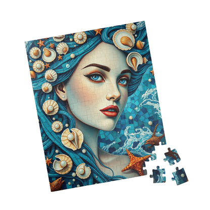 Mosaic Portrait Oceanic Goddess Puzzle, 110-1014 Piece Nautical Jigsaw Game, Unique Gifts, Mermaid Lovers, Relaxing Activity, Creative Fun Puzzle The Puzzle Chest