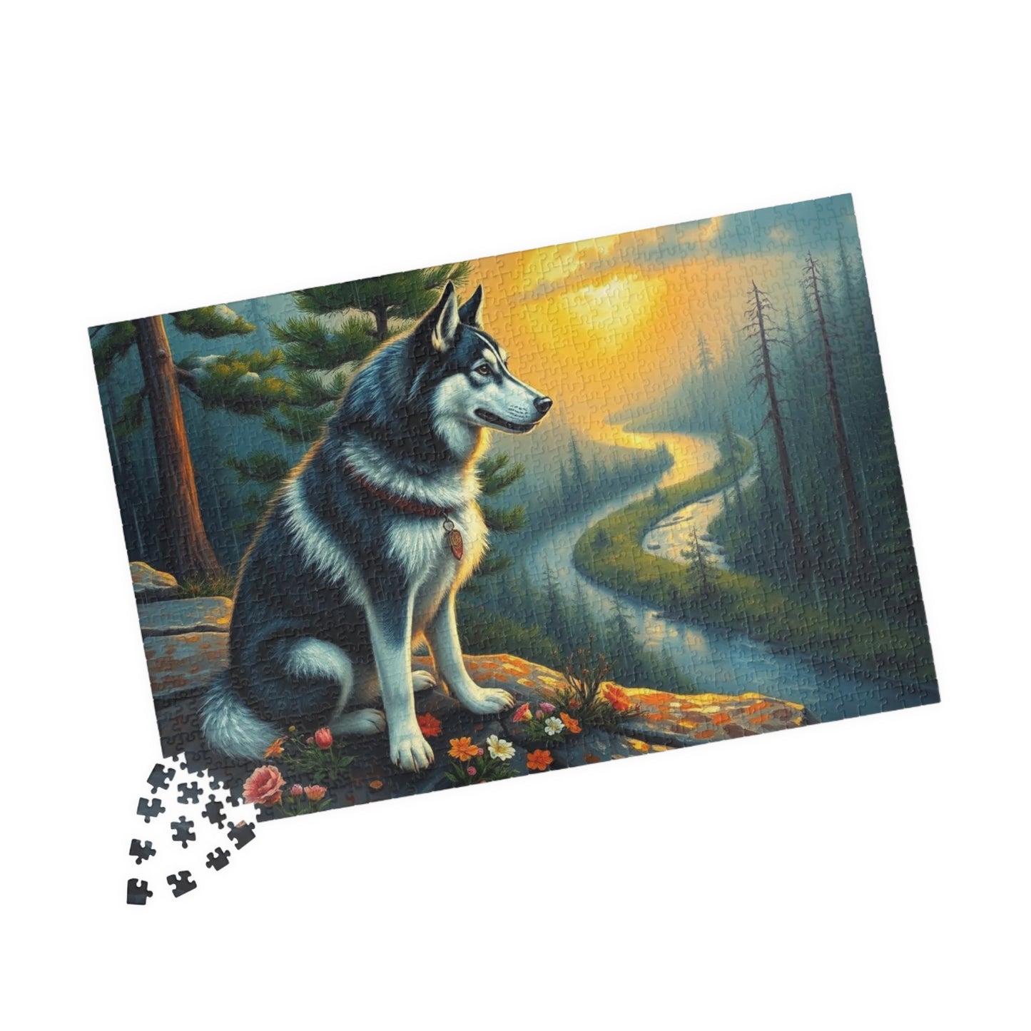 Nature-Inspired Wolf Puzzle, Stunning Serenity Artwork, Perfect for Family Game Night, Gifts for Animal Lovers, Cozy Indoor Activity Puzzle The Puzzle Chest