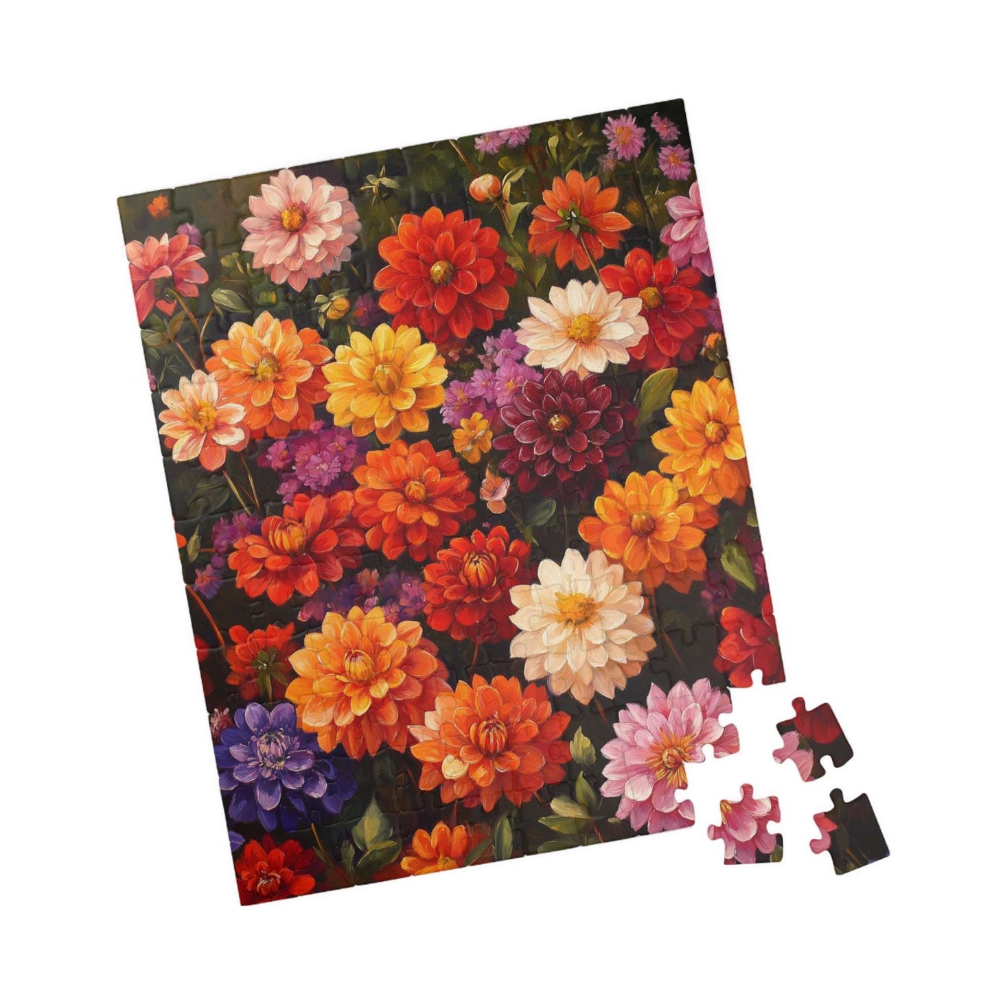 Colorful Zinnia Floral Puzzle 110-1014 Piece | Vibrant Flower Jigsaw