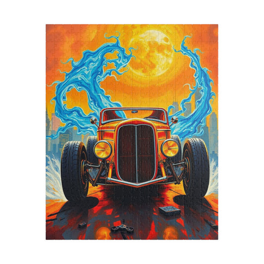Vintage Car Puzzle - Retro Classic Car Artwork, Fun Family Activity, Perfect Nostalgic Friend Gift for Car Lovers, 110, 252, 520, 1014-piece 520 pcs (Vertical) Puzzle The Puzzle Chest
