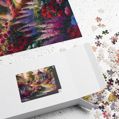 Garden Gazebo Puzzle - 110, 252, 520, 1014-piece Floral Landscape Jigsaw Game, Family Activity, Best Nature Lover Gift, Hobby Puzzle The Puzzle Chest