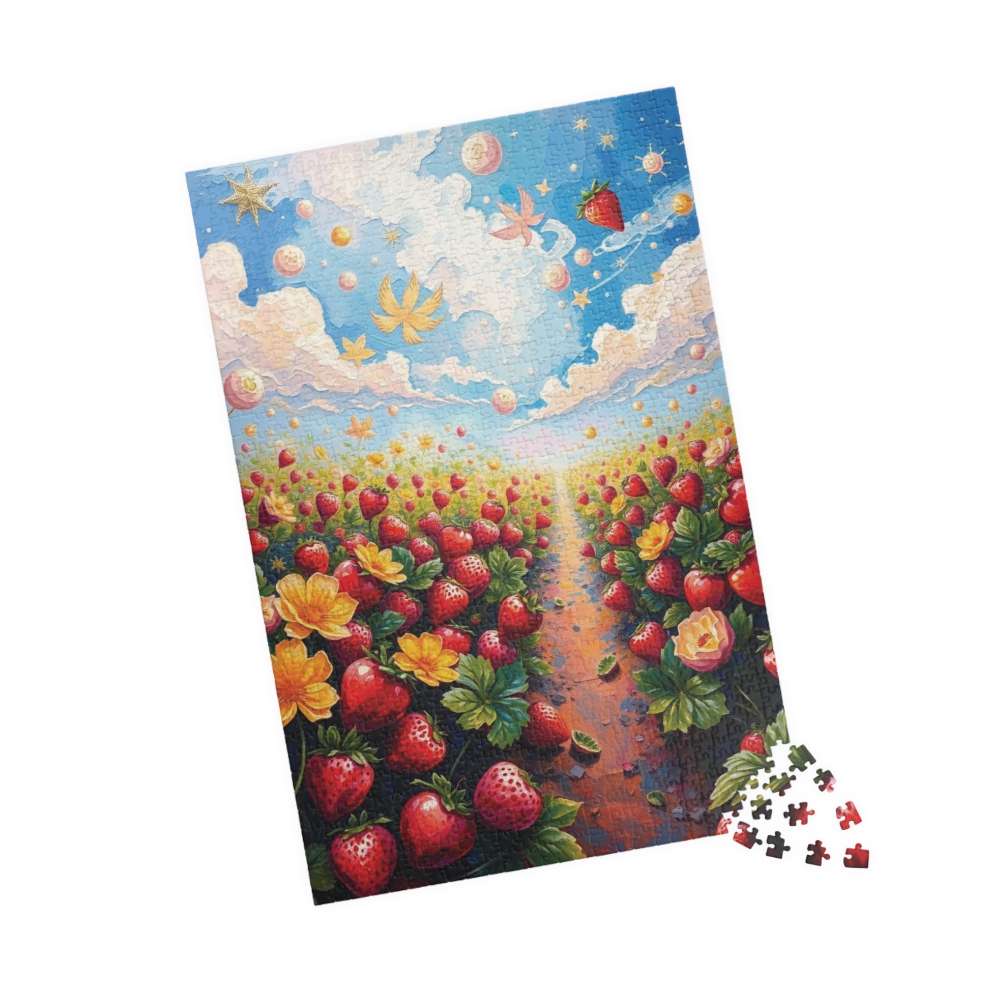 Strawberry Patch Jigsaw Puzzle, Magical Fruit Garden, Fun Family Activity, Relaxing Pastime, Best Gift for Puzzle Enthusiasts, Mindfulness Puzzle The Puzzle Chest