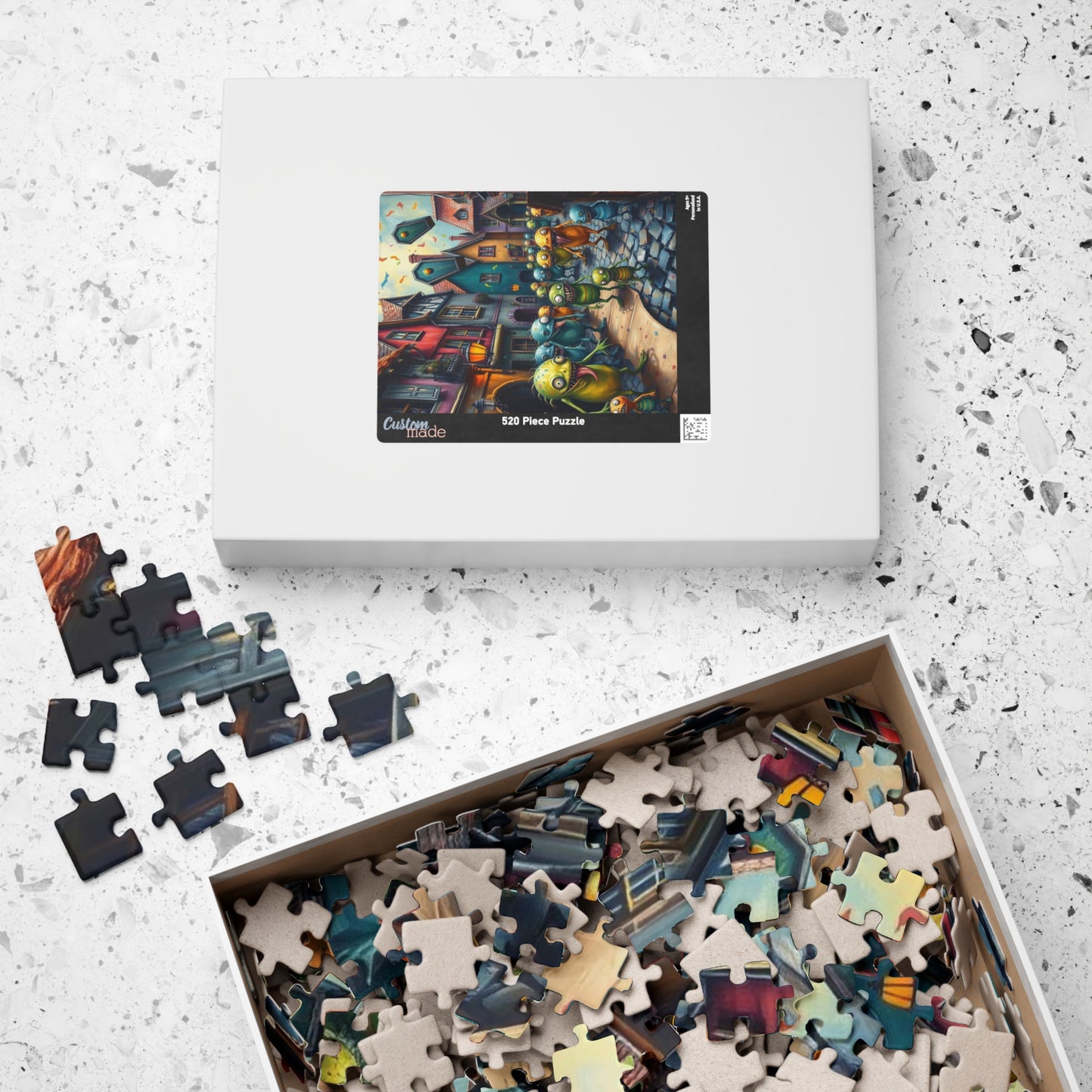 Midnight Parade Monster Puzzle, 110, 252, 520-piece Jigsaw for Fun Home Activity, Unique Gift for Adults, Family Game Night, Halloween