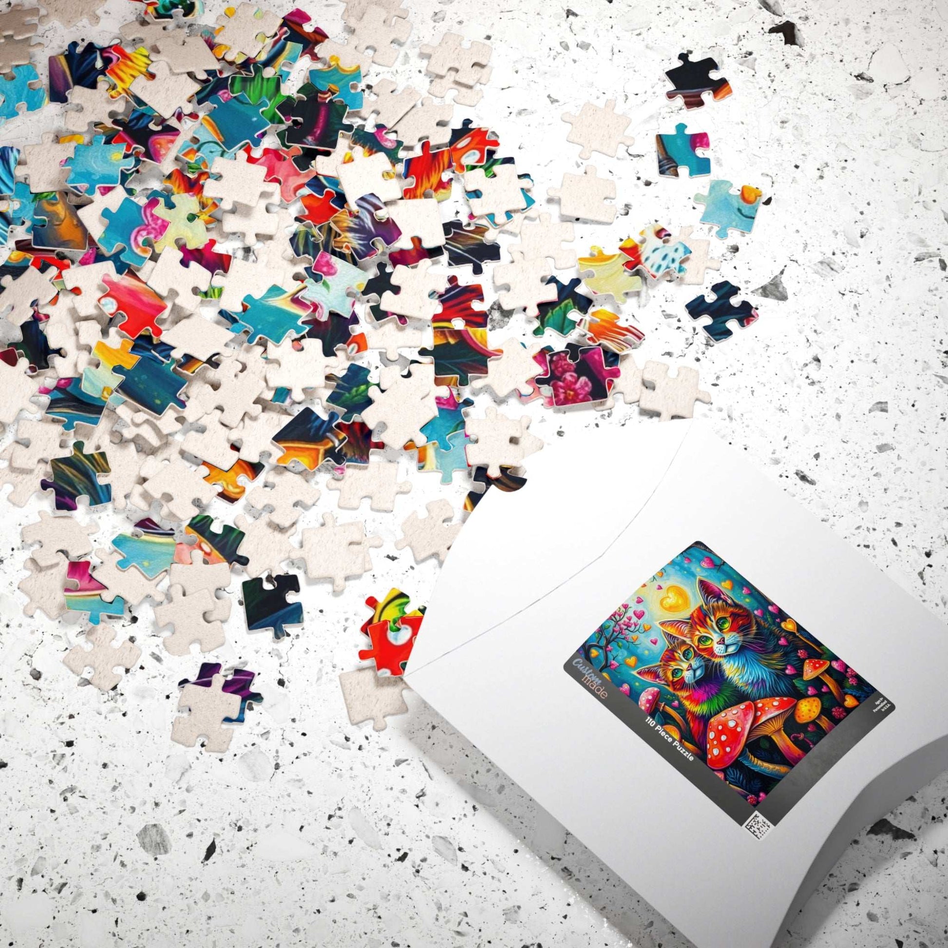 Whimsy Woods - Rainbow Cats and Pride Forest Jigsaw Puzzle, 110 to 1014-piece, Cat Lover Gift, Family Activity or Solo Fun, Brain Teaser Puzzle The Puzzle Chest