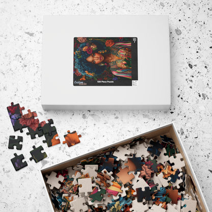 Afro Floral Portrait Puzzle | 110-1014 Piece Art Jigsaw