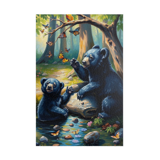Nature-Inspired Bear Puzzle, Fun Family Activity, Animal Wildlife Themed Gift, Jigsaw Fun, Mindful Moments 1014 pcs (Vertical) Puzzle The Puzzle Chest