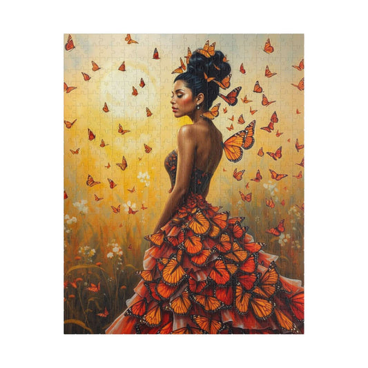 Lady of the Monarch Meadow - Butterfly Fantasy Jigsaw Puzzle