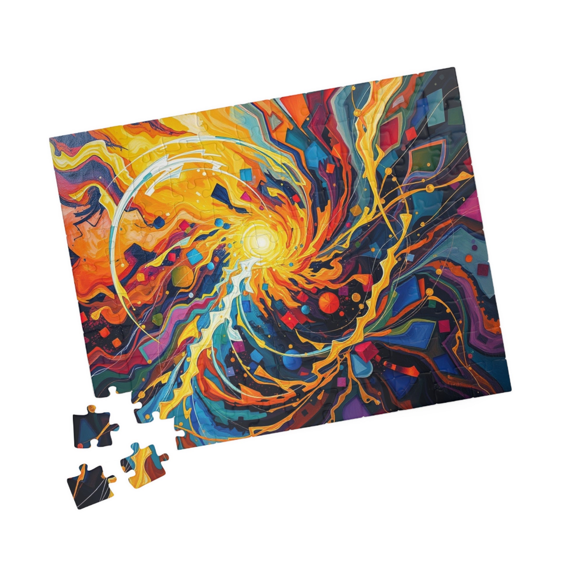 Colorful Galaxy Spiral Puzzle | Abstract Jigsaw Game Puzzle for Adults, Family Activity or Solo Fun, Unique Gift, Brain Teaser, Mindfulness Puzzle The Puzzle Chest
