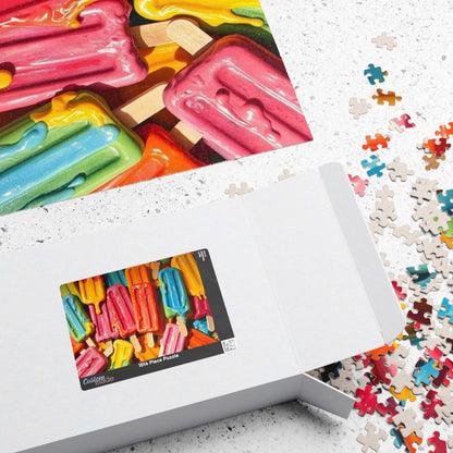 Colorful Popsicle Puzzle Jigsaw Game (110, 252, 520, 1014-piece) - Solo Fun or Family Activity, Birthday Gift for Friends, Summer Vibes Puzzle The Puzzle Chest