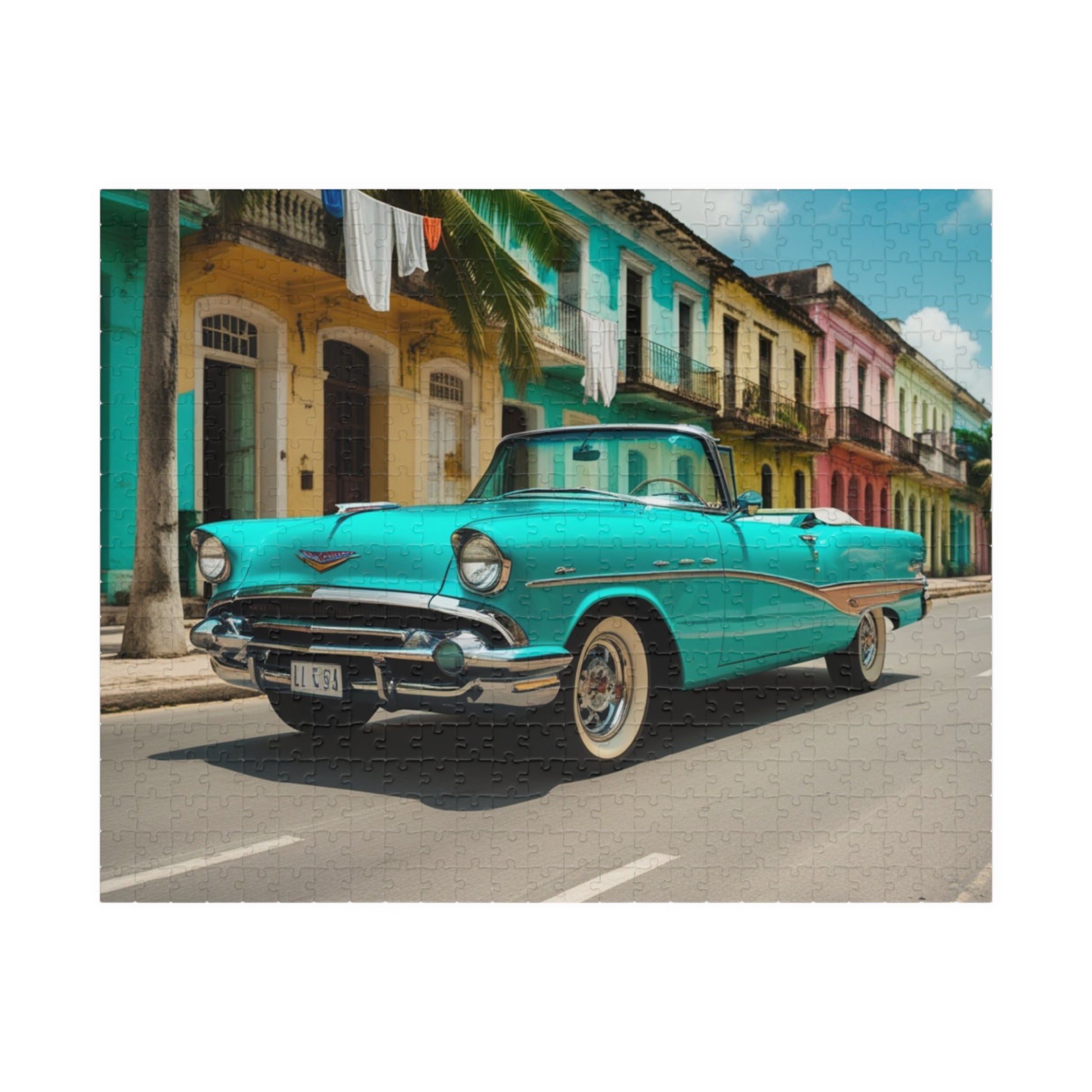 Vintage Car Puzzle - 1957 Convertible Jigsaw Game 520 pcs (Horizontal) Puzzle The Puzzle Chest