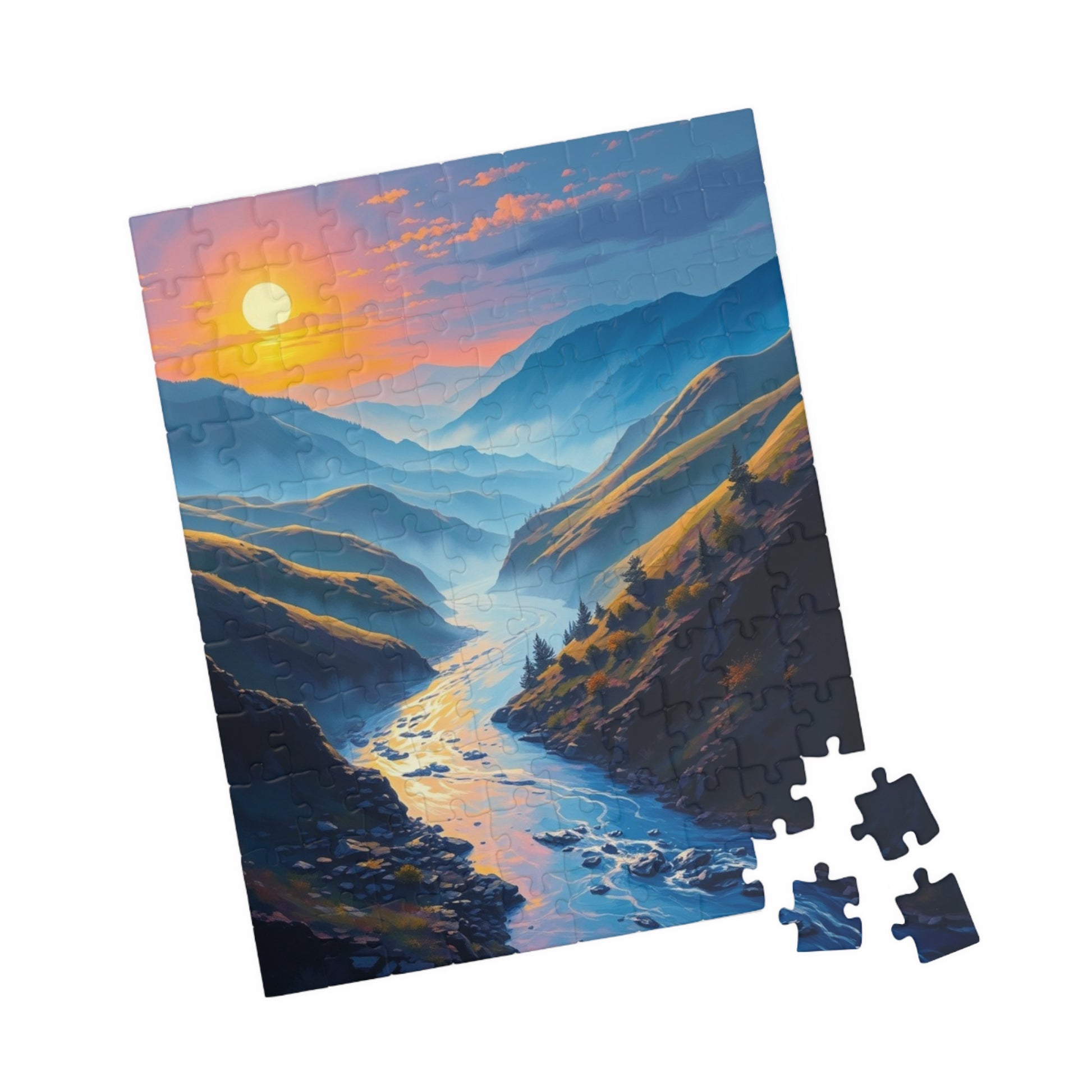 Serene Landscape Puzzle - 110/252/520/1014-piece, Nature Lover's Gift, Relaxing Activity, Family Fun, Mindfulness Toy Puzzle The Puzzle Chest