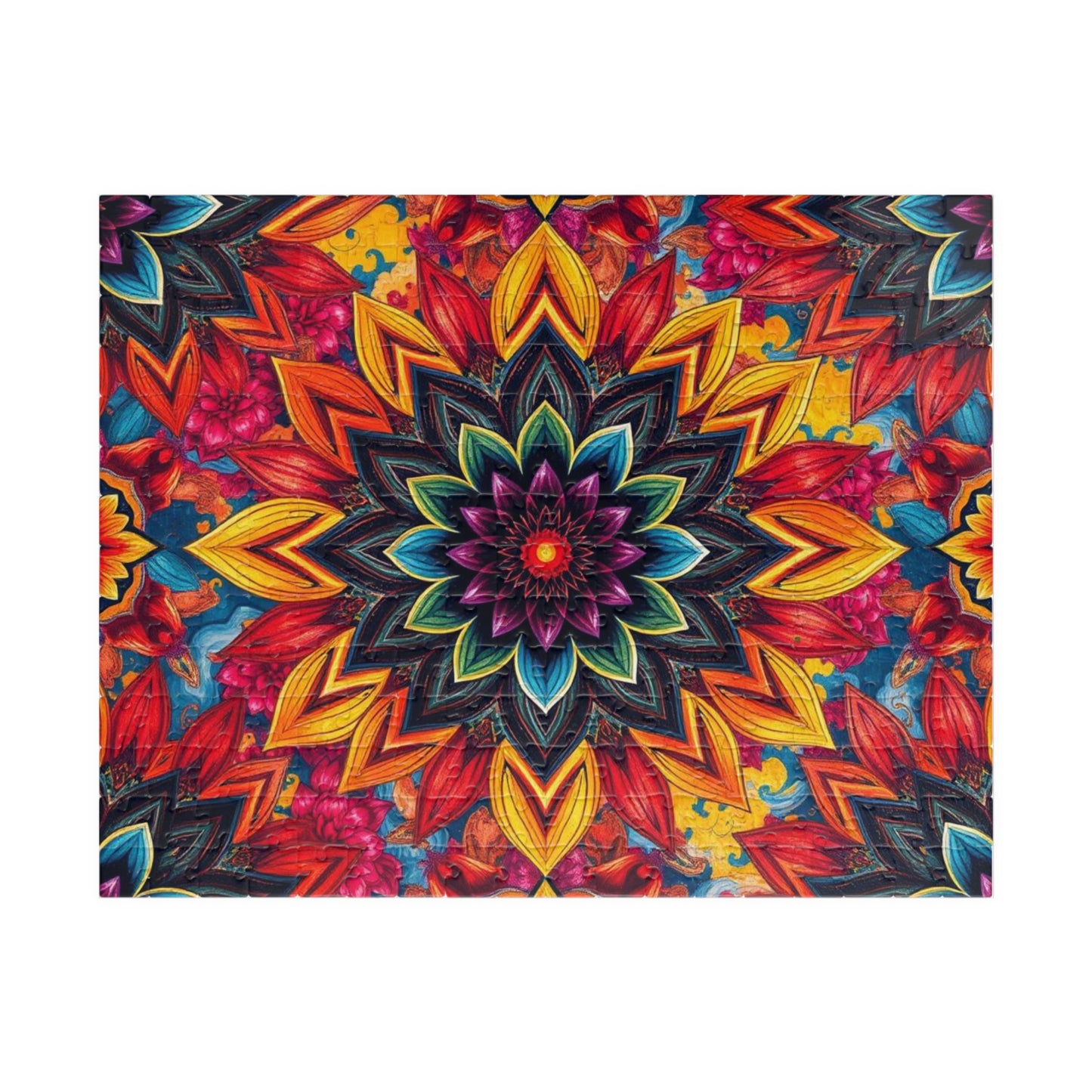 Vibrant Mandala Puzzle - Colorful Abstract Jigsaw Game 252 pcs (Horizontal) Puzzle The Puzzle Chest