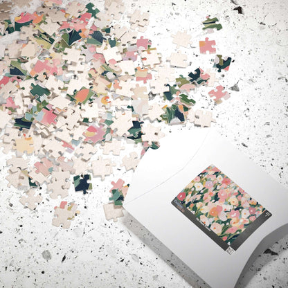 Floral Garden Jigsaw Puzzle — Pastel Flower Blooms