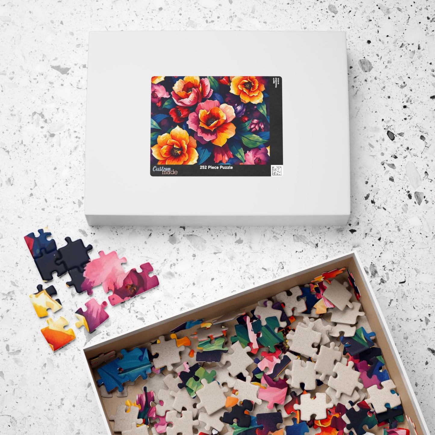 Floral Puzzle Artwork - 110, 252, 520, 1014-piece Jigsaw Games for Family Time, Gift for Friends, Home Entertainment, Art Lovers Puzzle The Puzzle Chest