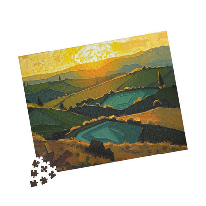 Scenic Abstract Landscape Puzzle, Colorful Nature Art Puzzle for Adults Puzzle The Puzzle Chest