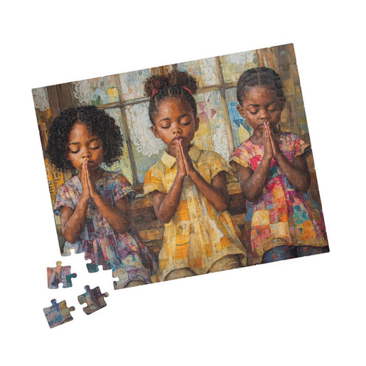 Praying African American Children Puzzle | Afrocentric Jigsaw Puzzle 110-1014 Pieces