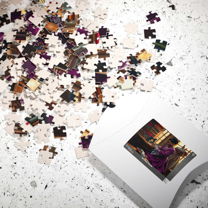 Victorian Black Seamstress Jigsaw Puzzle, Afrocentric Black Woman Art Puzzle The Puzzle Chest