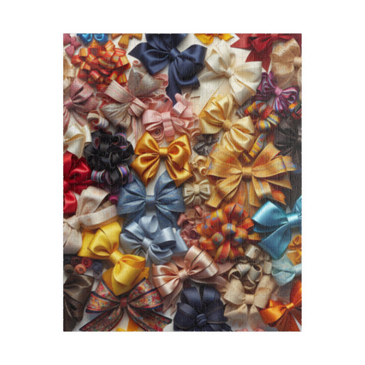 Jigsaw Puzzle, Bow Collage, Colorful 110 252 520 1014-Piece, Coquette Bows, Family Game Night, Mindfulness Activity, Holiday Gift, Stress 520 pcs (Vertical) Puzzle The Puzzle Chest