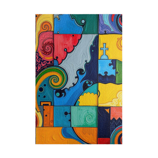 Colorful Abstract Puzzle for Family Fun, 110-1014 Piece Jigsaw, Home Entertainment, Activity for Adult, Unique Gift Idea, Game Night 1014 pcs (Vertical) Puzzle The Puzzle Chest