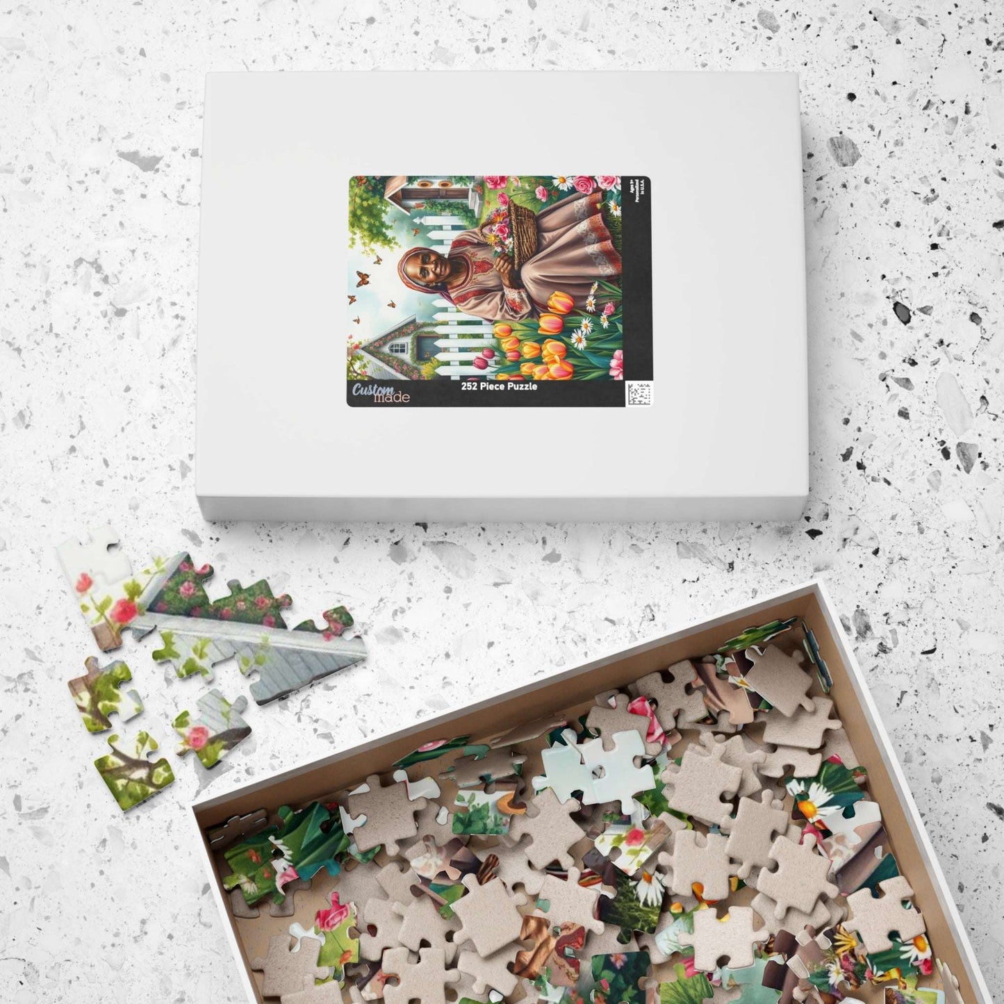 Garden Delight Jigsaw Puzzle - Black Woman Art, Nature-themed Afrocentric Game Puzzle The Puzzle Chest