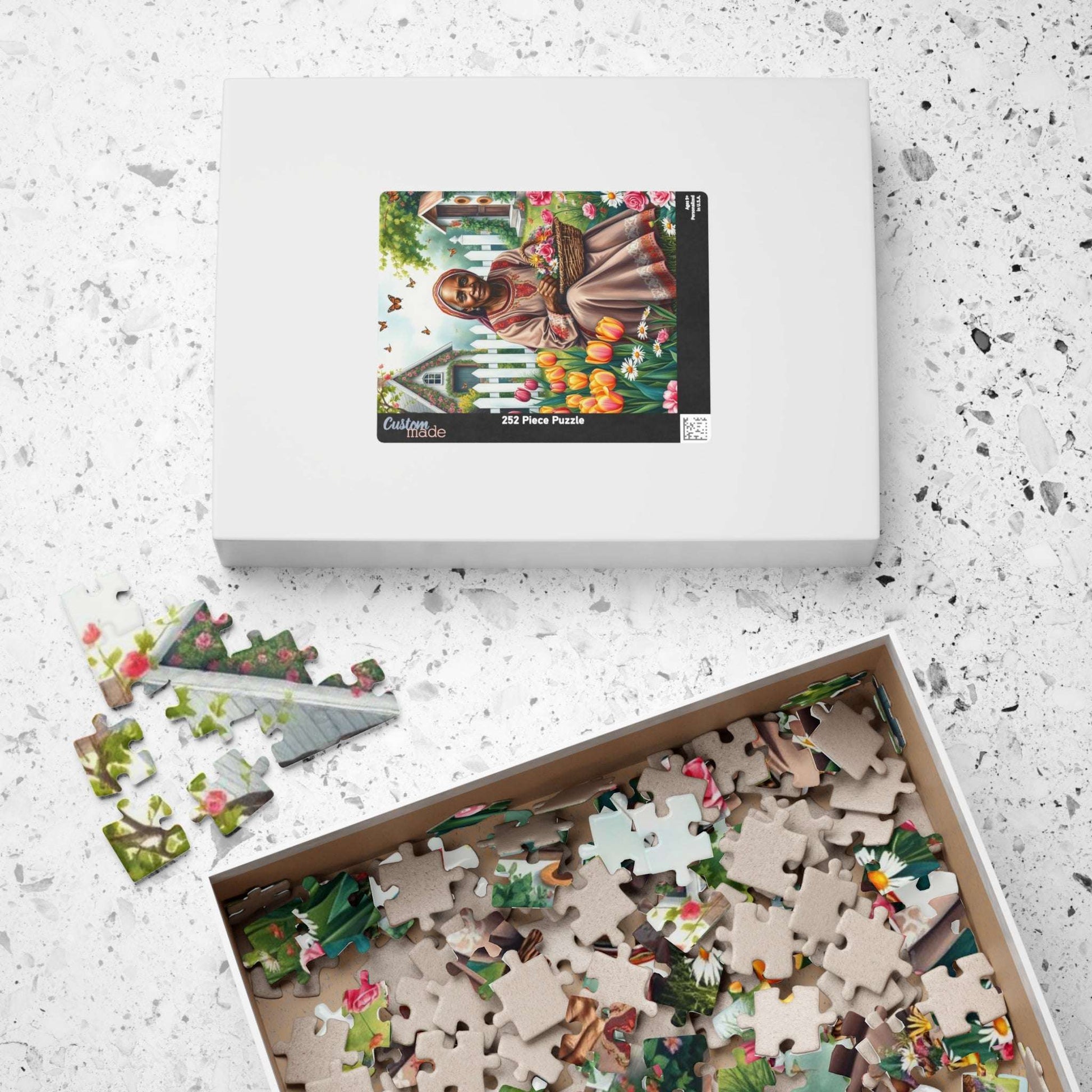 Garden Delight Jigsaw Puzzle - Black Woman Art, Nature-themed Afrocentric Game Puzzle The Puzzle Chest