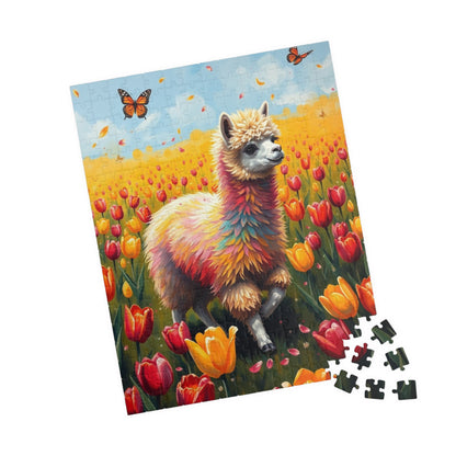 Colorful Llama Jigsaw Puzzle, Flower Nature Theme Adult Game, Fun Family Activity, Ideal Animal Lover Gift, Home Entertainment Mindful Hobby Puzzle The Puzzle Chest