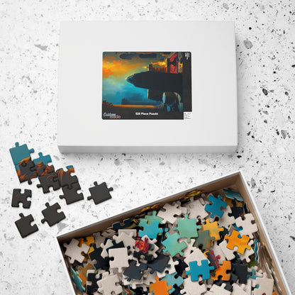 Gothic Jigsaw Puzzle, Dark Shadowy Cloaked Figure Altar Ruined Temple Torchlight Theme, 110 252 520 1014-piece, Wall Art Decor, Lore Gift Puzzle The Puzzle Chest