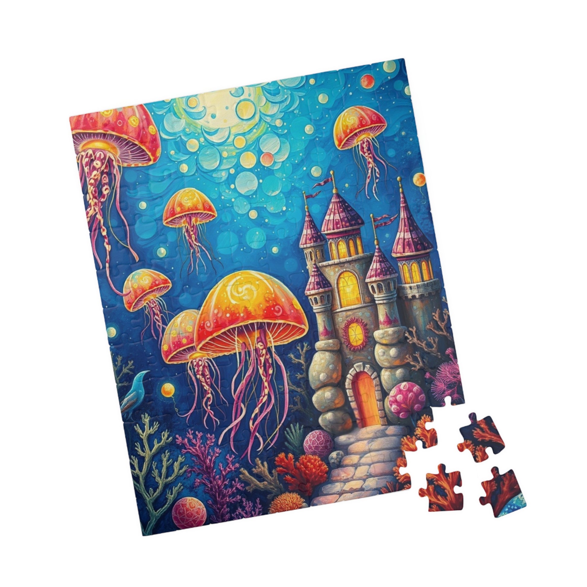 Underwater Kingdom Puzzle, Colorful Ocean Scene Puzzle, Fun Indoor Activity, Family Game Night, Nautical Decor Gift, Kids and Adults 110 pcs (Vertical) Puzzle The Puzzle Chest