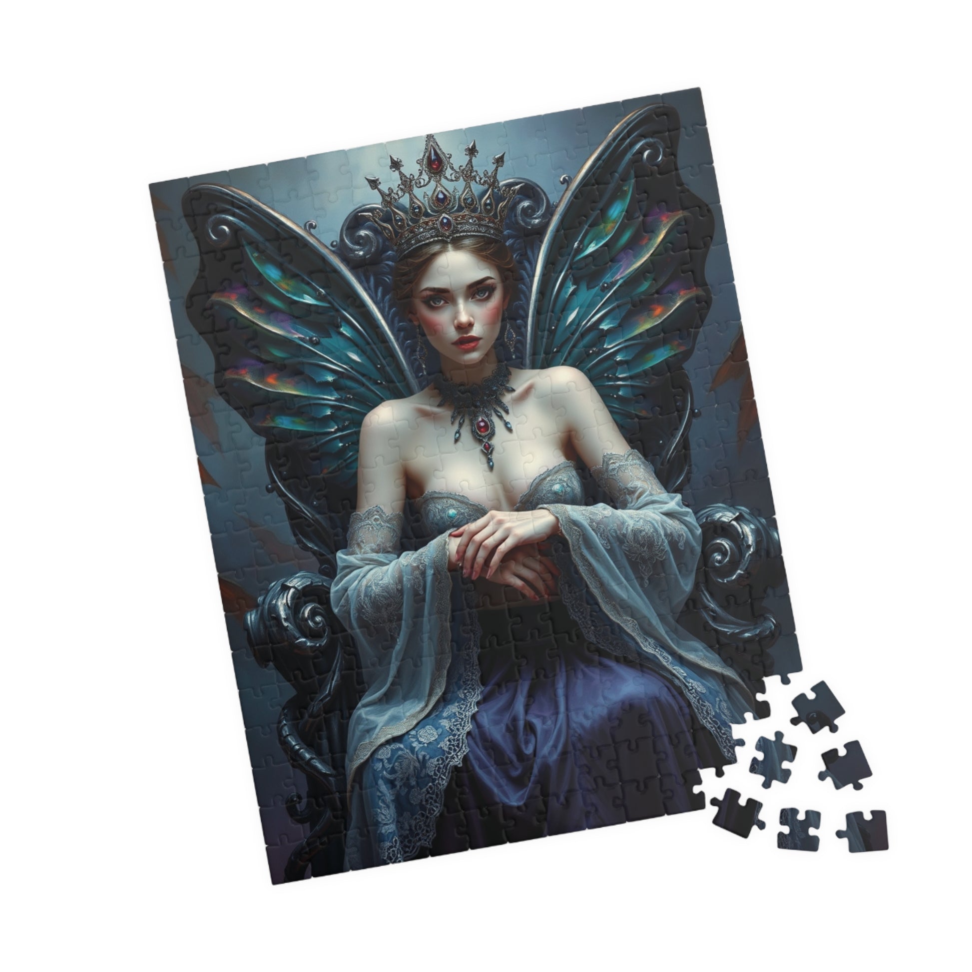 Gothic Fairy Queen Jigsaw Puzzle, Mystical Dark Fantasy Tabletop Game 110-1014 Pieces for Adult Puzzle Lovers, Halloween Holiday Gift Idea Puzzle The Puzzle Chest