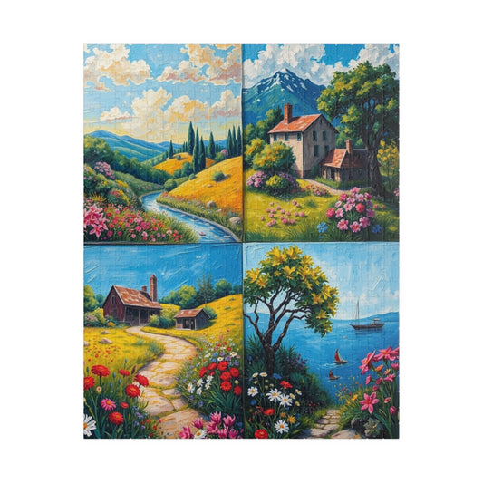 Summer Landscape Jigsaw Puzzle for Adults Creative Activity, Family Fun, Mind Challenge, Holiday Birthday Gift for Friends 520 pcs (Vertical) Puzzle The Puzzle Chest