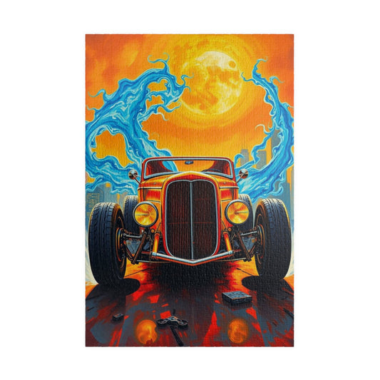 Vintage Car Puzzle - Retro Classic Car Artwork, Fun Family Activity, Perfect Nostalgic Friend Gift for Car Lovers, 110, 252, 520, 1014-piece 1014 pcs (Vertical) Puzzle The Puzzle Chest