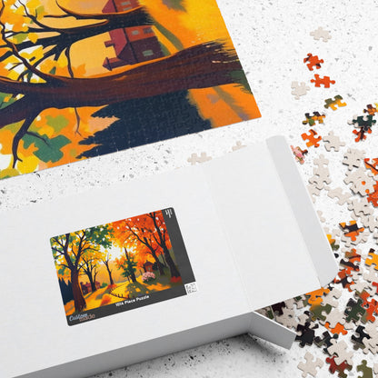 Autumn Sunset Landscape Puzzle for Adults and Teens, Cozy Fun Family Activity, Perfect for Relaxation, Friend Gift, Home Entertainment Puzzle The Puzzle Chest