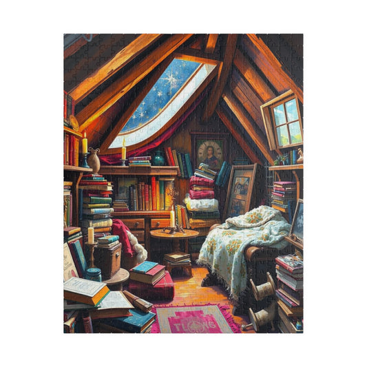 Cozy Winter Attic Jigsaw Puzzle - 110, 252, 520, 1014-piece Dreamy Room, Ideal Gift for Puzzle Lover, Quiet Home Activity, Fun Family Night