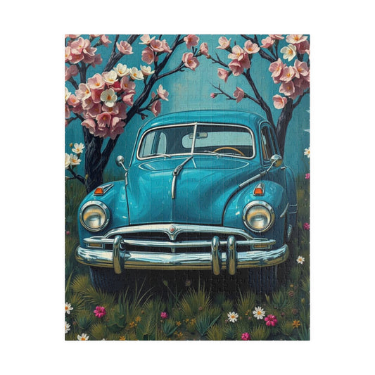 Spring Vintage Car Jigsaw Puzzle - 110/252/520/1014 Pieces, Perfect Family Game Night, Gift for Car Lovers, Nostalgic Home Décor 520 pcs (Vertical) Puzzle The Puzzle Chest