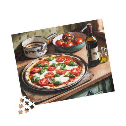 Foodie Culinary Jigsaw, Pizza Lover Activity, Olive Oil and Wine Puzzle, Kitchen Decor Game, Food Themed Game Night Fun Family Activity Puzzle The Puzzle Chest