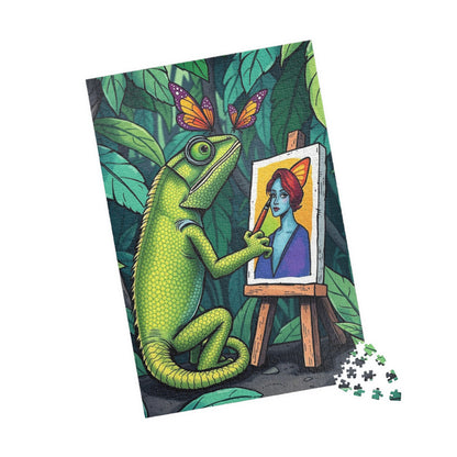Chameleon Art Jigsaw Puzzle - 110, 252, 520, 1014-Piece, Colorful Nature Scene, Unique Gift for Puzzle Lovers, Fun Family Activity, Brain Teaser Puzzle The Puzzle Chest