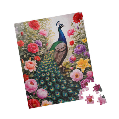 Peacock Jigsaw Puzzle Birds and Flowers, Animal Lover Game, Birthday Gift Floral Puzzle for Nature Enthusiasts, Relaxing Fun Family Activity Puzzle The Puzzle Chest
