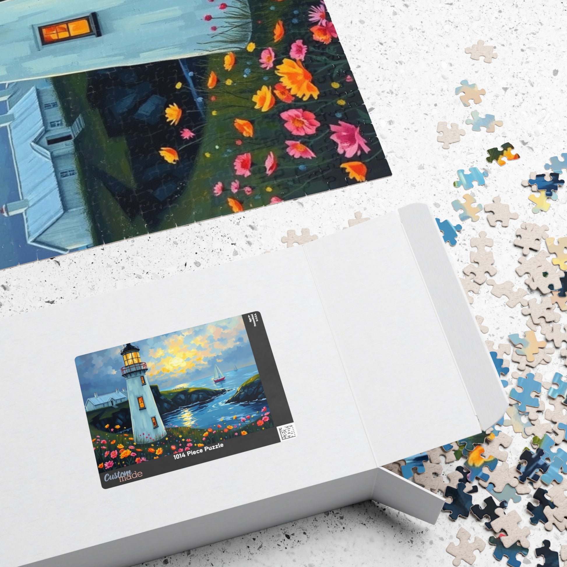 Lighthouse Coastal Scene Puzzle | Scenic Ocean Jigsaw Puzzle The Puzzle Chest