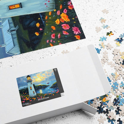 Lighthouse Coastal Scene Puzzle | Scenic Ocean Jigsaw Puzzle The Puzzle Chest