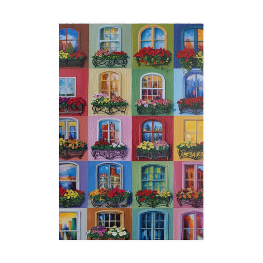 Floral Window Collage Puzzle, Colorful Jigsaw Adult Game for Home, Family or Solo Fun, Unique Puzzle Lover Gift, 110-1014 Piece 1014 pcs (Vertical) Puzzle The Puzzle Chest