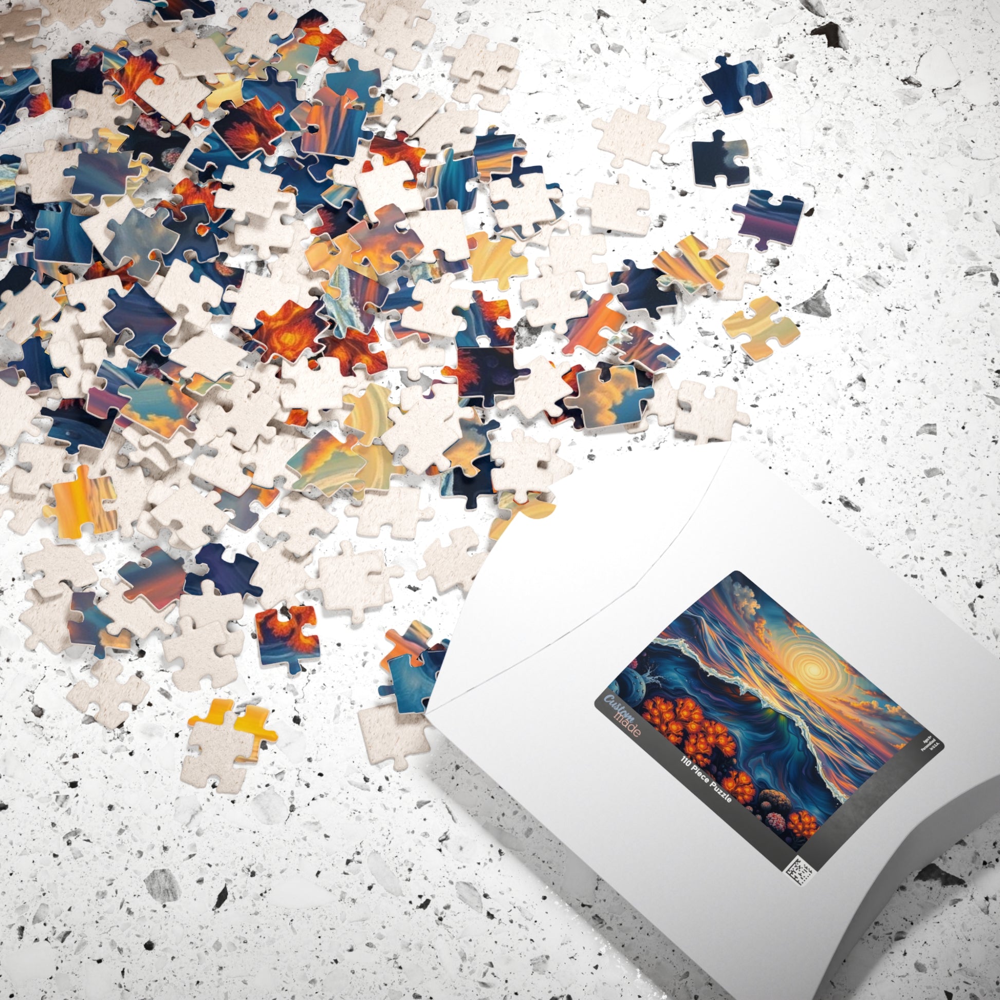 Ocean Sunset Jigsaw Puzzle, 110, 252, 520, 1014-piece Landscape, Family Game Night, Gift for Beach Lover and Friends Puzzle The Puzzle Chest