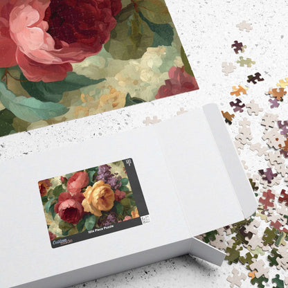 Floral Vintage Roses Jigsaw Puzzle