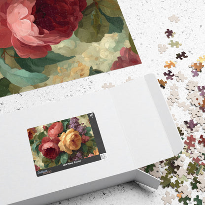 Floral Vintage Roses Jigsaw Puzzle