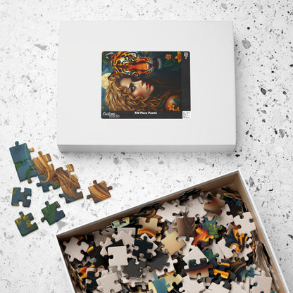 Tiger and Beauty Puzzle, Animal Art Adult Jigsaw Game for Relaxation, Home Entertainment, Creative Gift Idea Nature Lover, Family Game Night Puzzle The Puzzle Chest