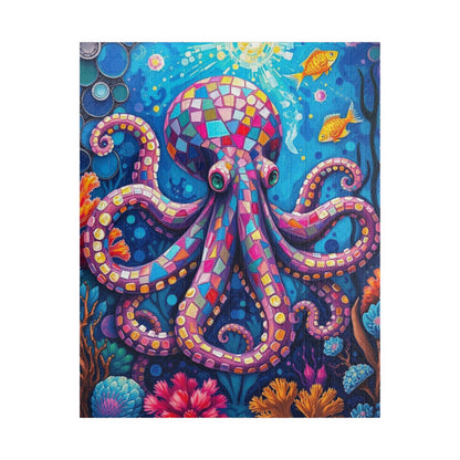 Mosaic Octopus Deep Sea Puzzle, Ocean-Themed Coral Reef and Fish Scene, Vibrant Marine Jigsaw Game for Adults and Teens, Ocean Lover Gift 520 pcs (Vertical) Puzzle The Puzzle Chest