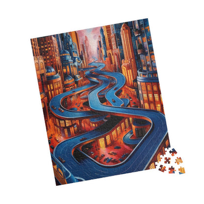Surreal Cityscape Jigsaw Puzzle - 110, 252, 520, 1014-piece, Fun for Family Game Night, Unique Gift for Puzzle Lovers, Indoor Activities Puzzle The Puzzle Chest